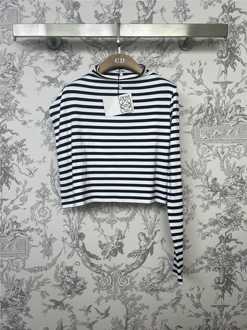L0ew* irregular striped knitted top replica designer clothes