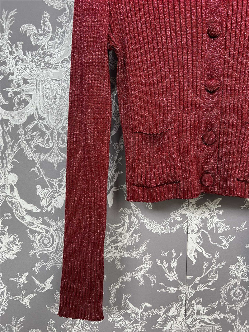 Gvc*1 burgundy ribbed cropped cardigan