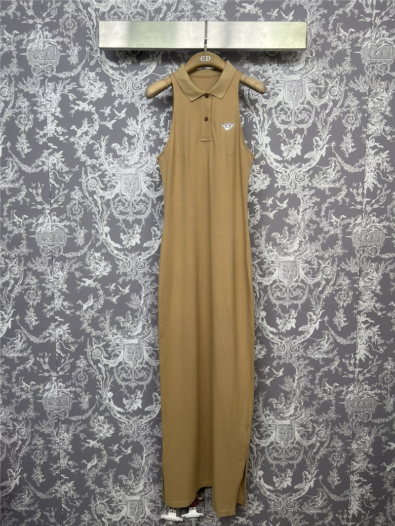 Pra*a new sleeveless dress replica clothing