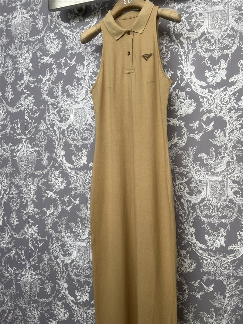 Pra*a new sleeveless dress replica clothing