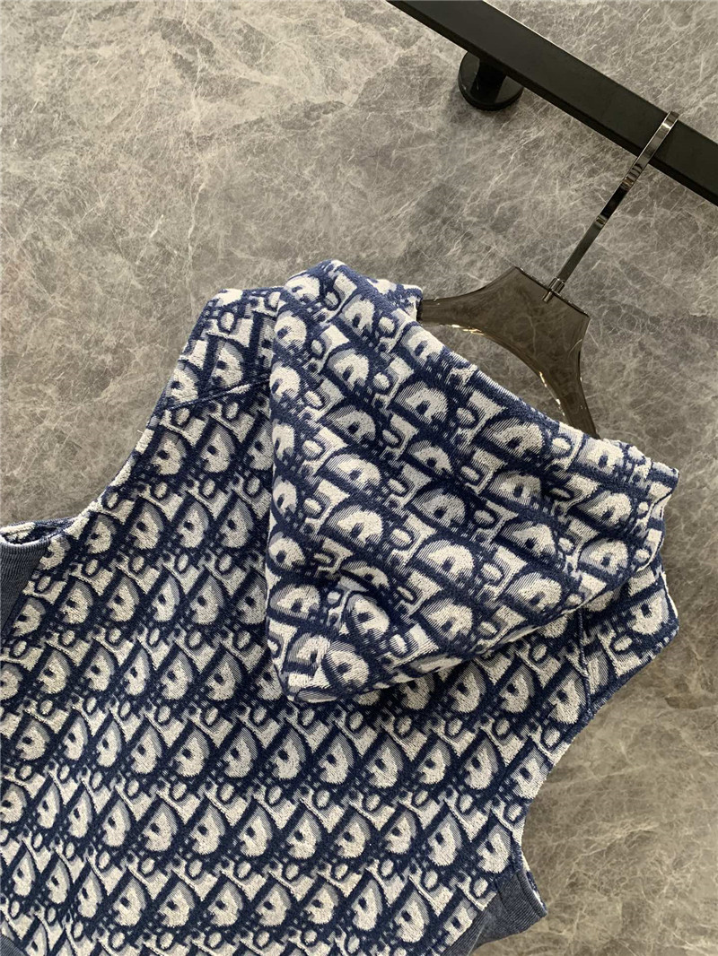 D10r monogram sleeveless hooded sweatshirt vest replicas clothes