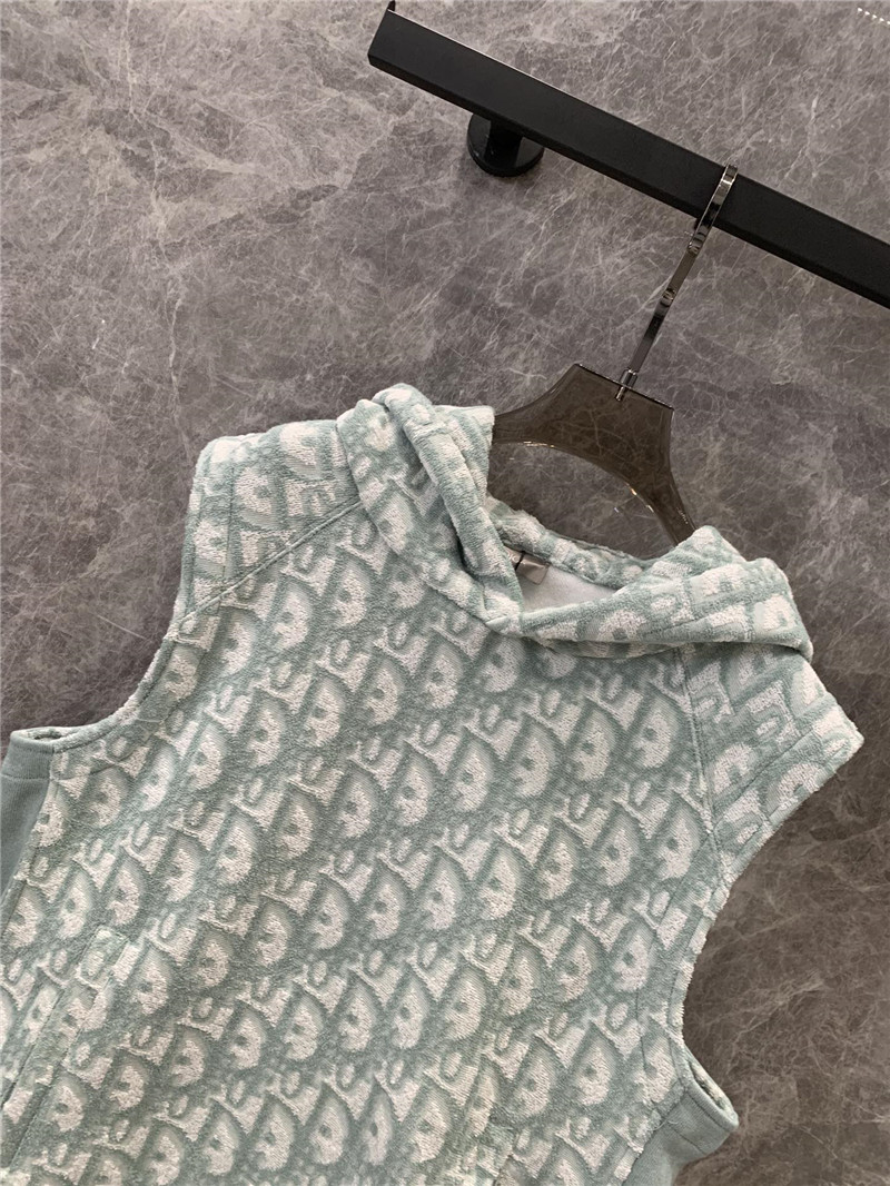 D10r monogram sleeveless hooded sweatshirt vest replicas clothes