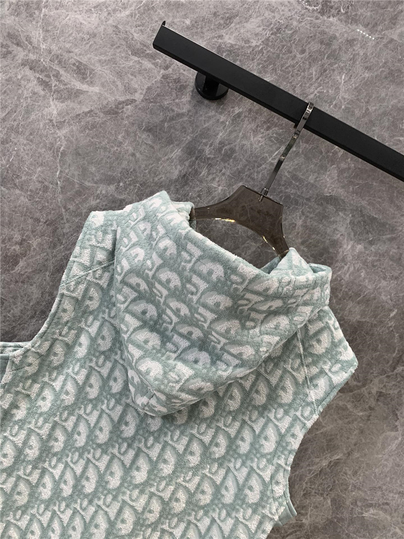 D10r monogram sleeveless hooded sweatshirt vest replicas clothes