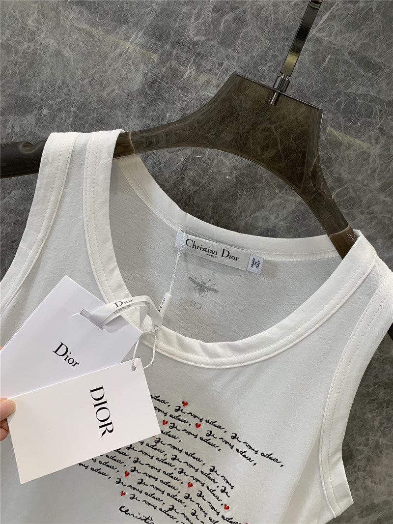 D10r love letter print vest replica clothing sites