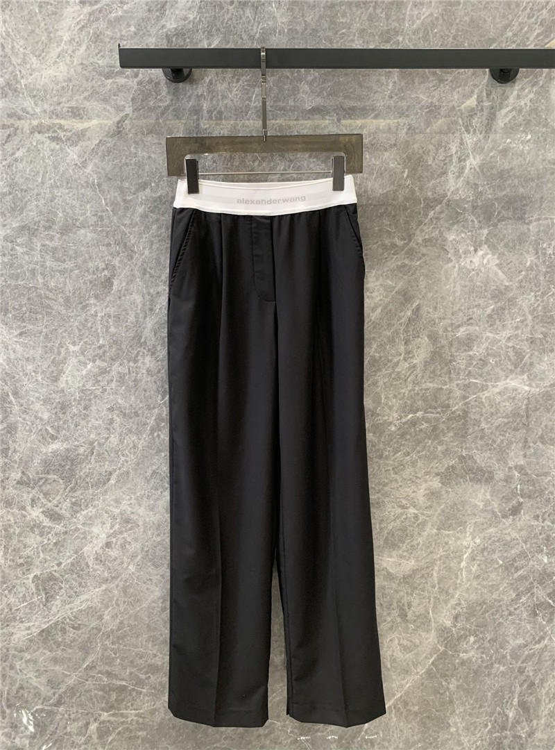 A1exa*der wang black wide leg trousers