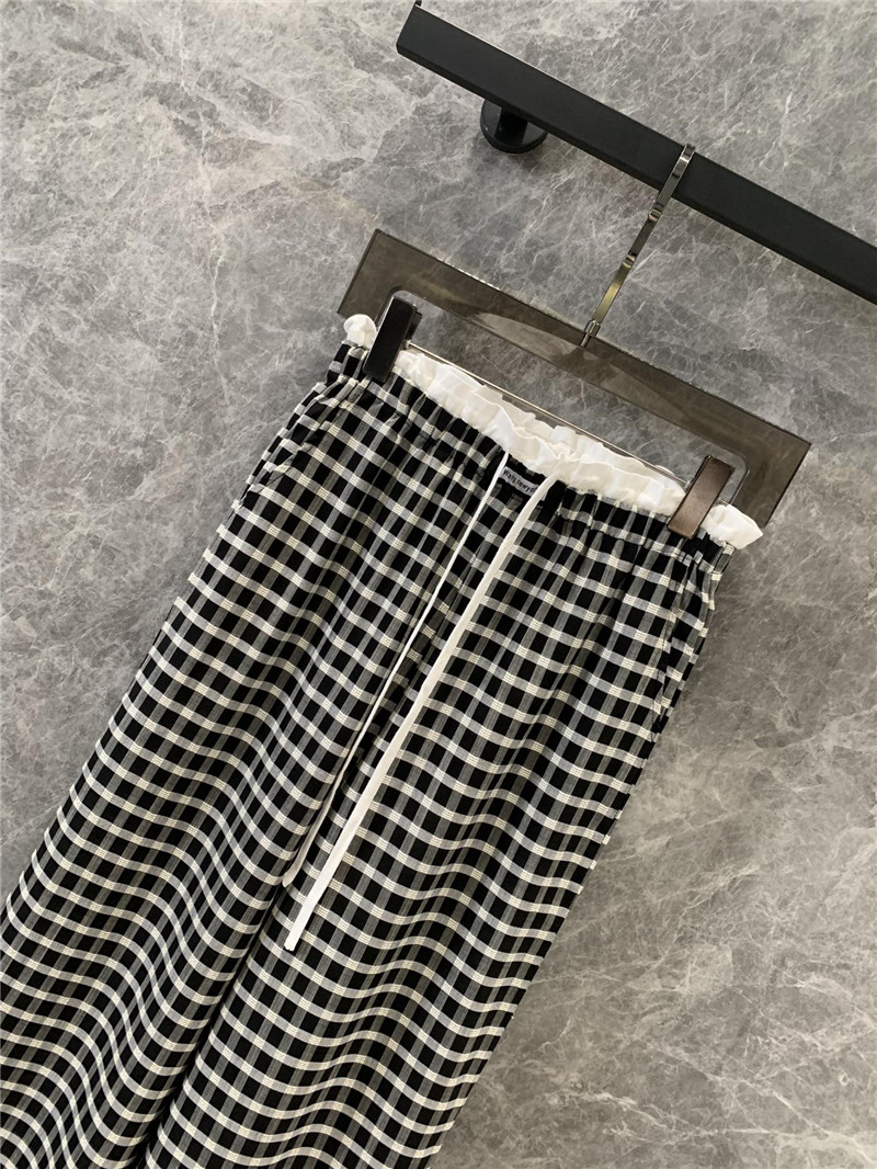 A1exa*der wang tencel plaid casual trousers replica clothing