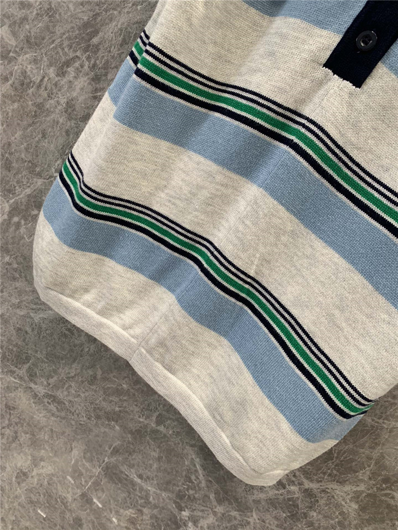 M1um1u navy style sailor collar striped knitted top replicas clothes