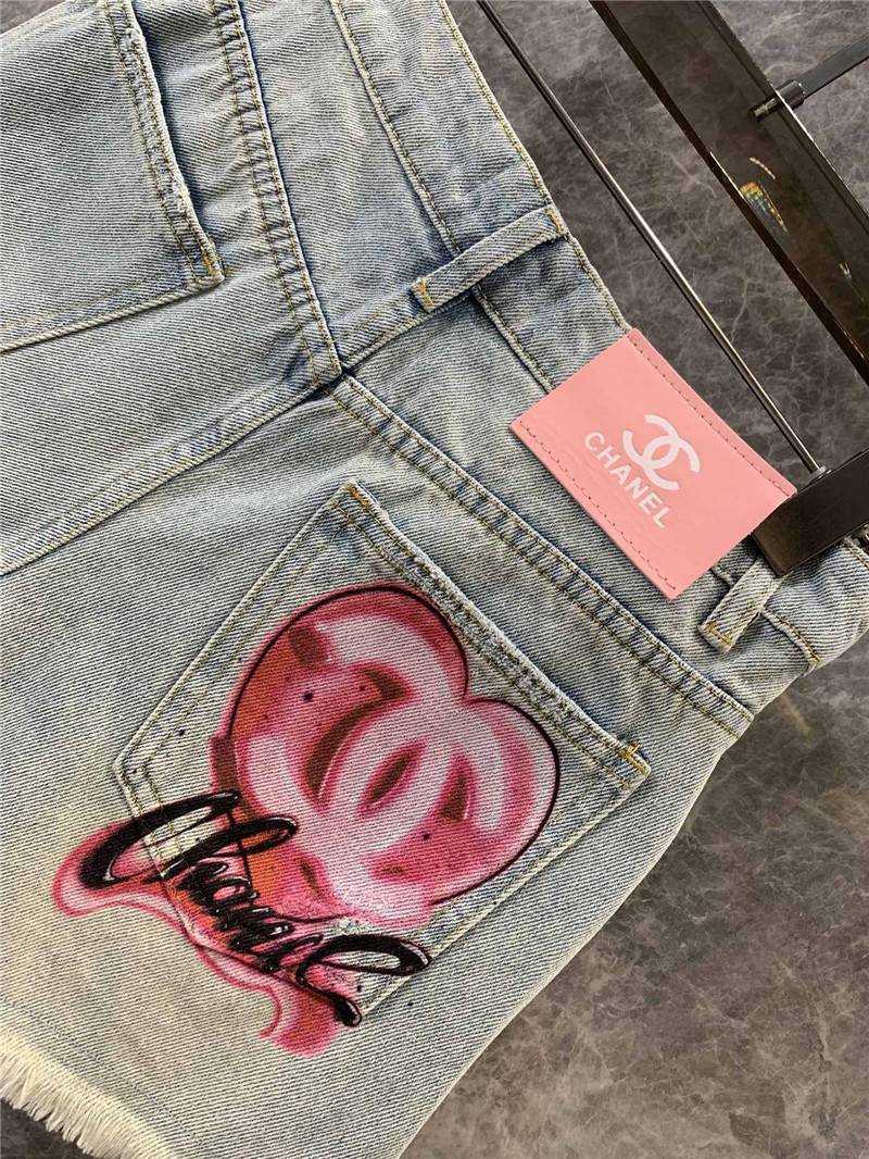 Ch**el heavy denim shorts replica d&g clothing