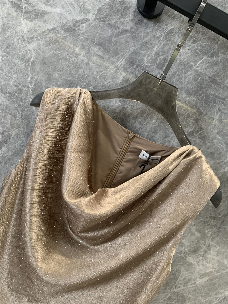 Y51 rhinestone gold sleeveless top replica clothing sites