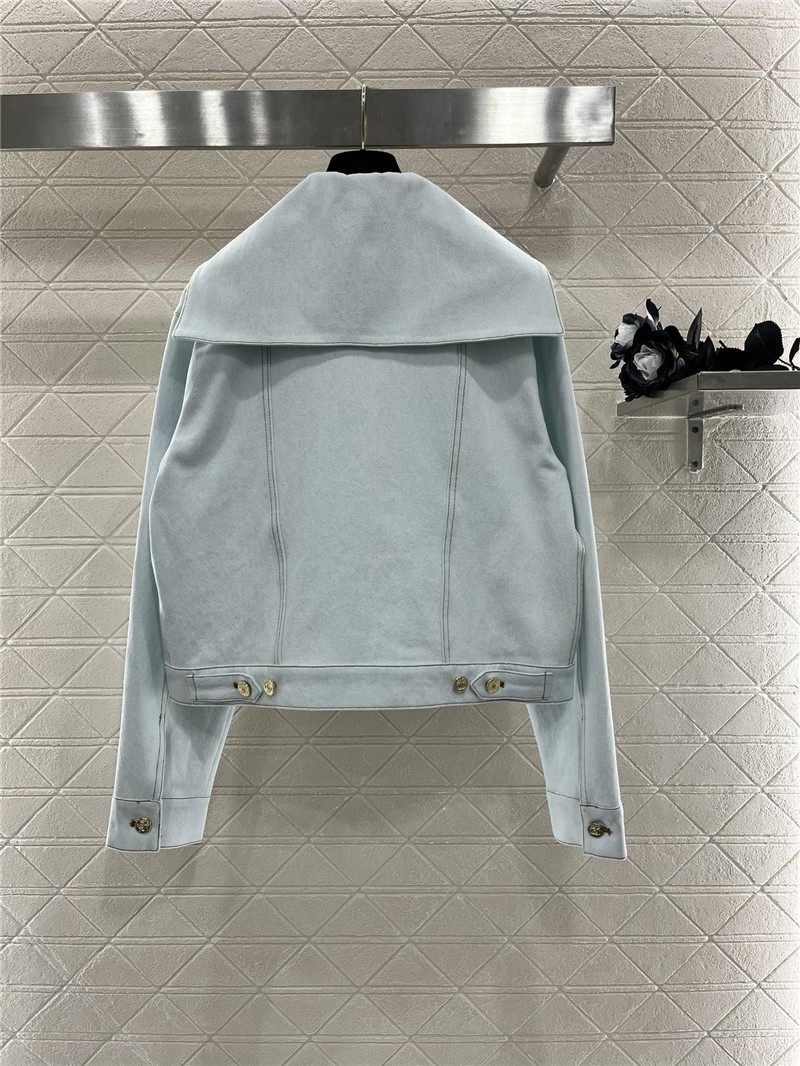 Ch**el shawl lapel denim jacket replica designer clothes