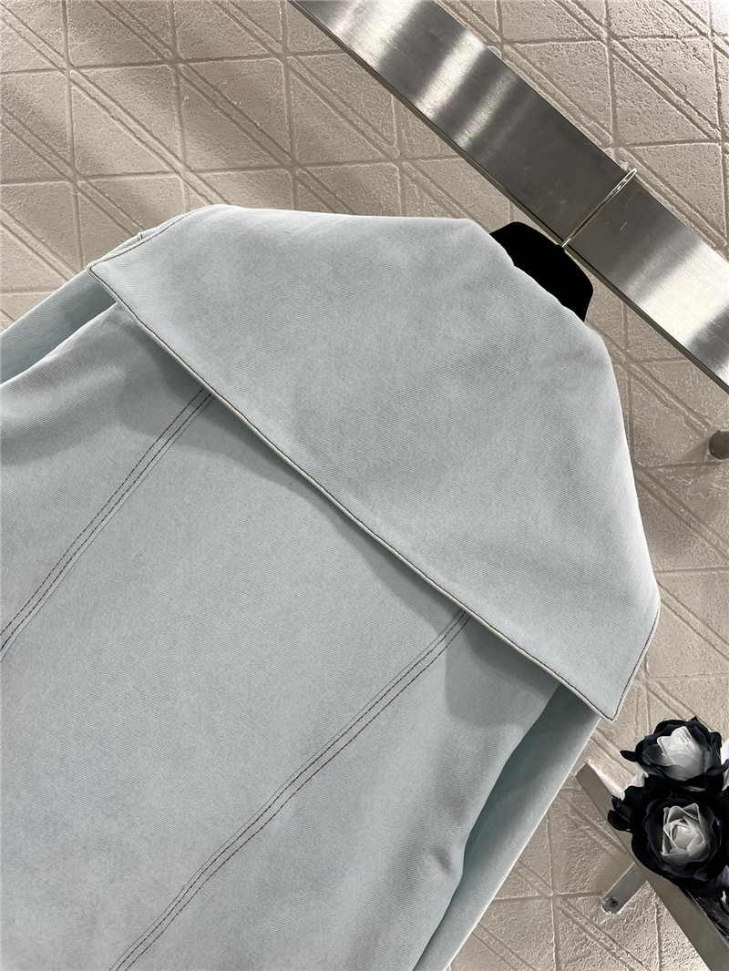 Ch**el shawl lapel denim jacket replica designer clothes