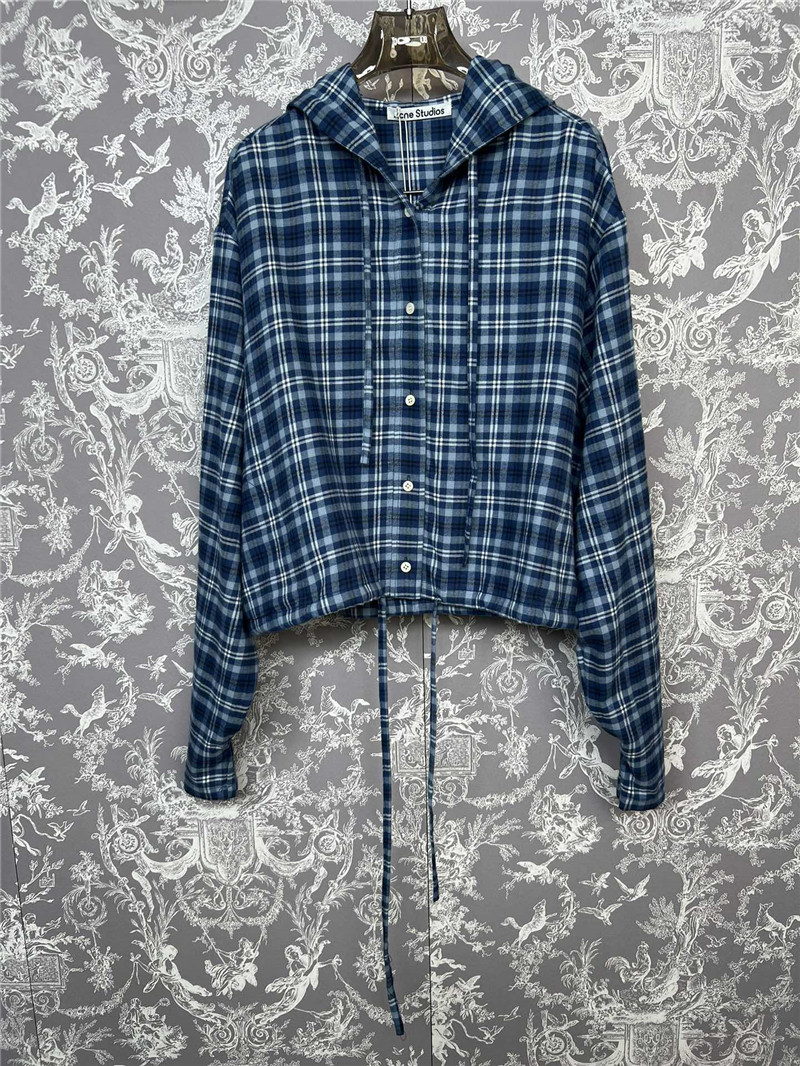 acne studios waist cropped hooded long-sleeved shirt replica clothes