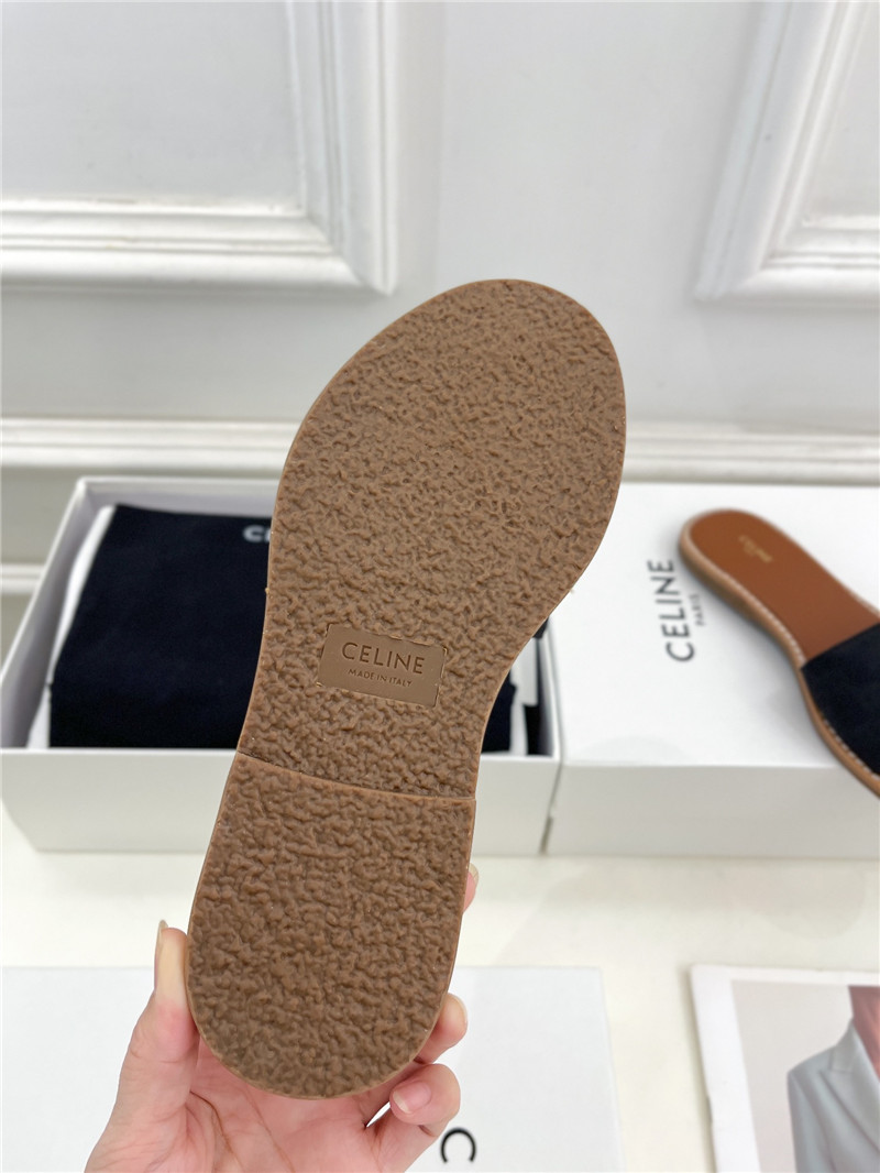 Ce1i*e lympia mule in black oblique jacquard canvas