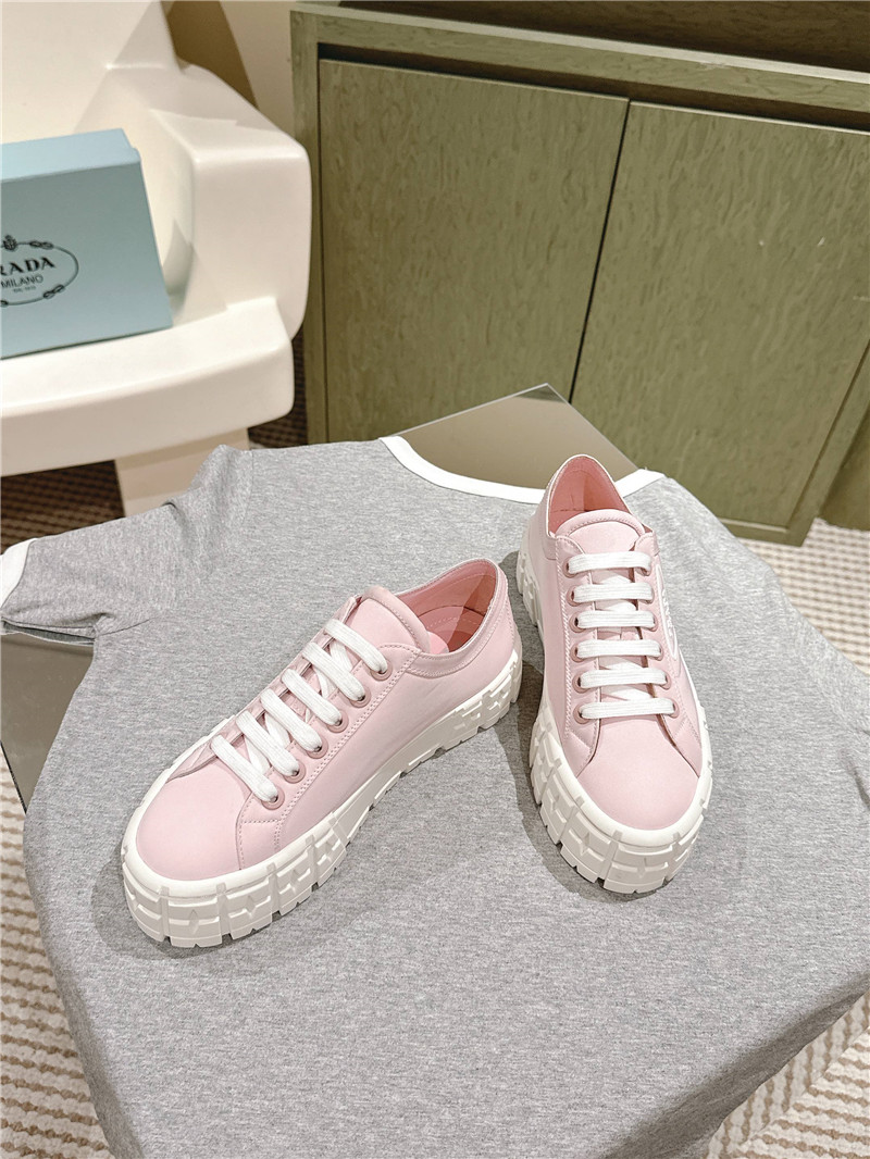 Pra*a double wheel re-nylon gabardine sneakers in pink
