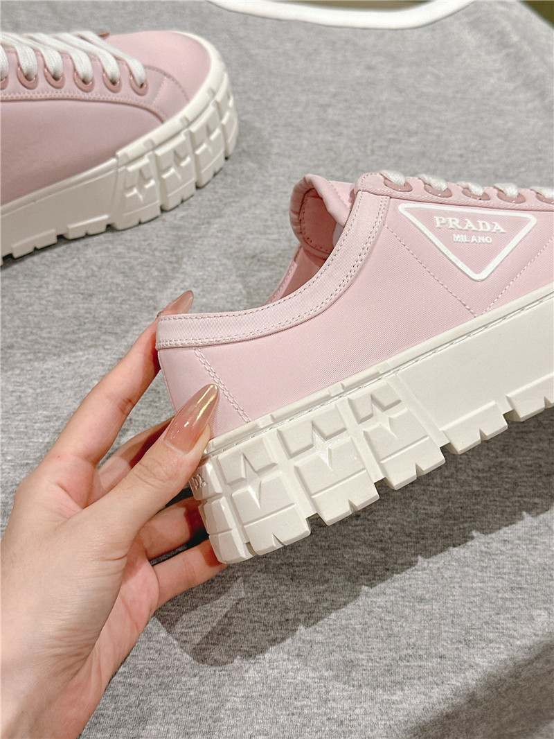 Pra*a double wheel re-nylon gabardine sneakers in pink