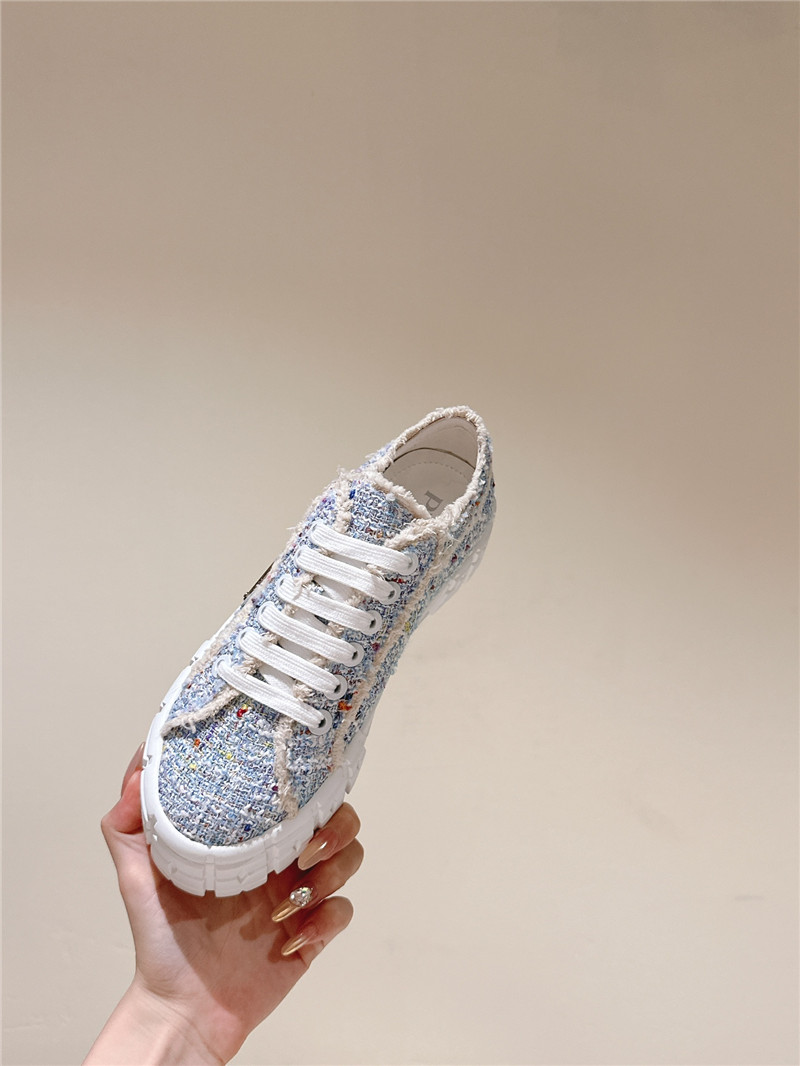 Pra*a double wheel tweed trainers