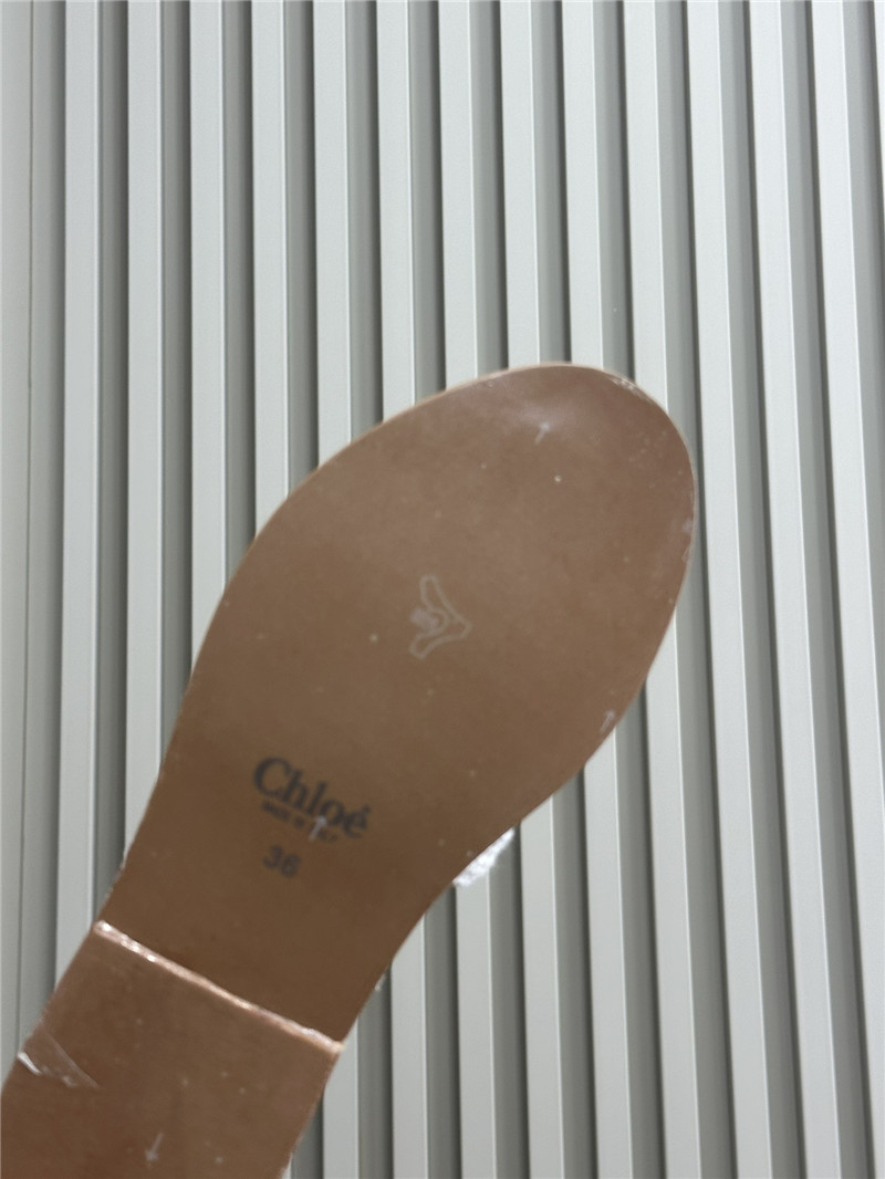 Chloé Crochet Buckle Slides in White and Beige