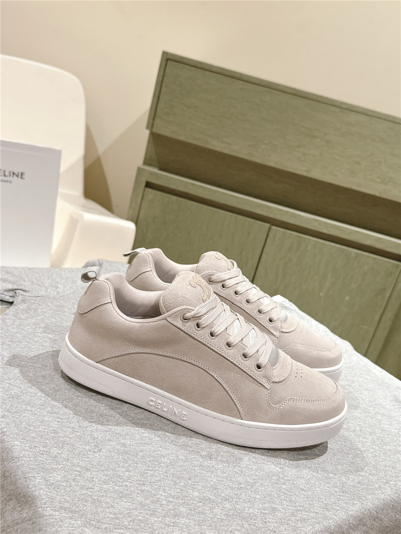 Ce1i*e huntington beige low lace-up sneakers