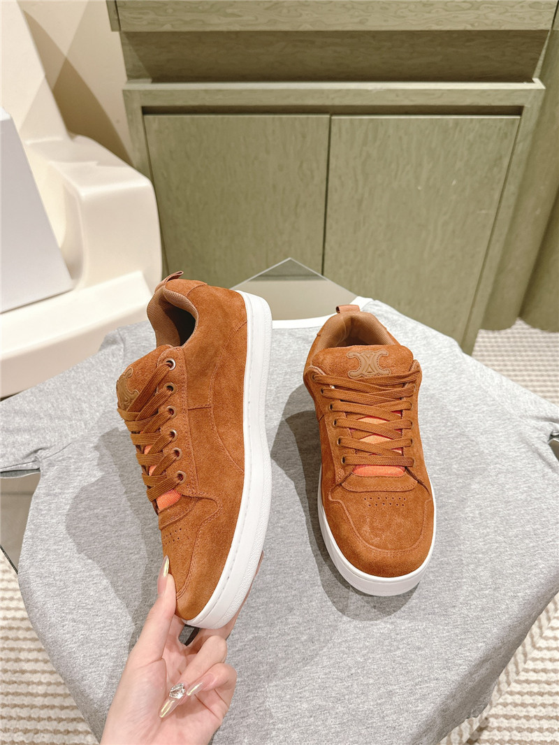 Ce1i*e huntington brown low lace-up sneakers