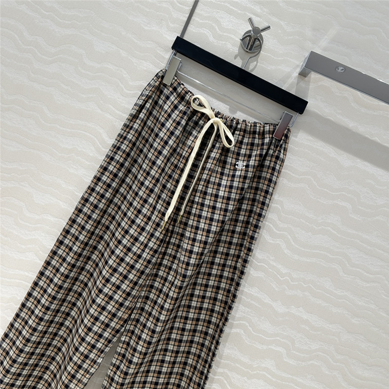 Ce1i*e plaid walking pants cheap replica designer clothes