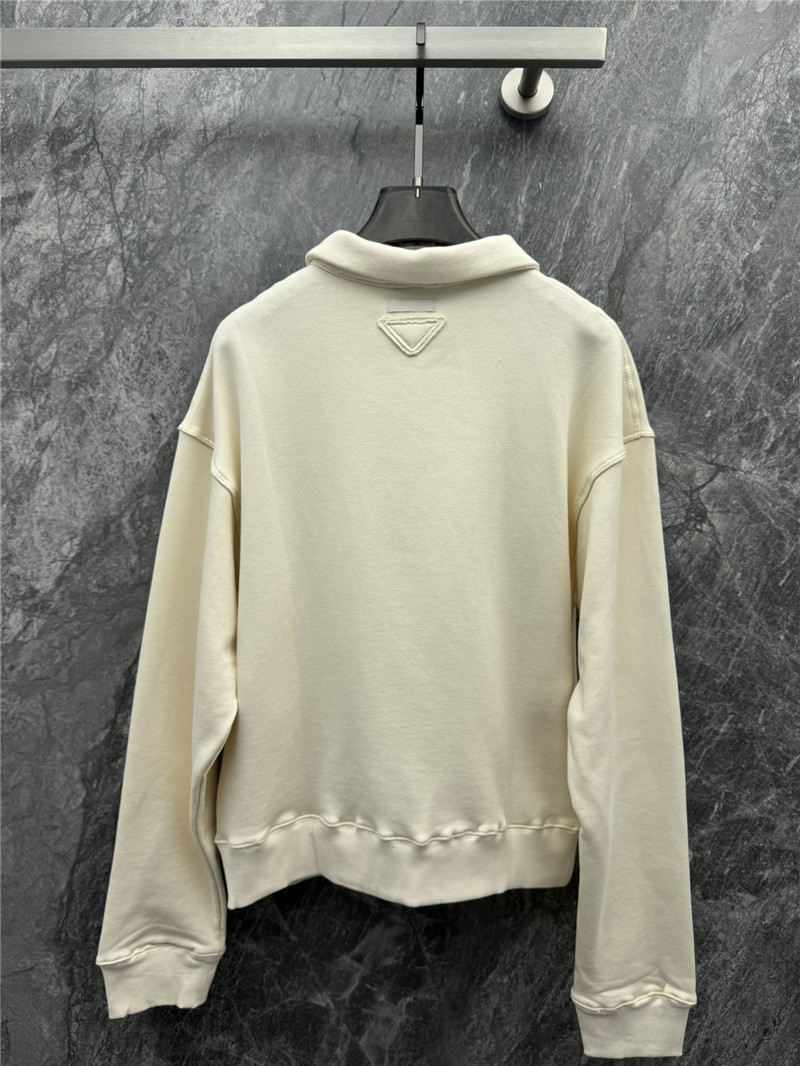 Pra*a new polo collar sweatshirt jacket replica d&g clothing