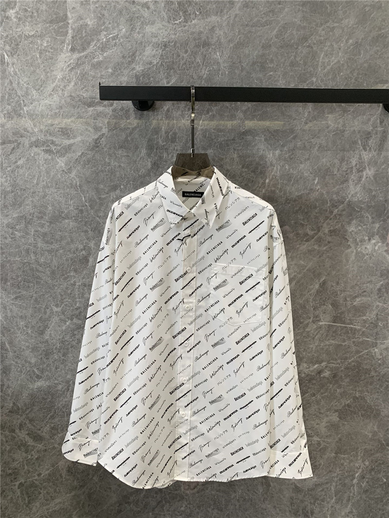 Ba1en*iaga barrage full print letters long-sleeved shirt replicas clothes