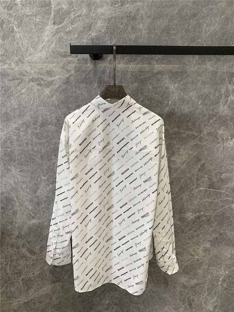 Ba1en*iaga barrage full print letters long-sleeved shirt replicas clothes