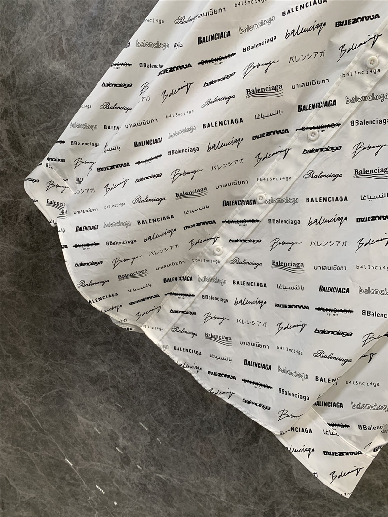 Ba1en*iaga barrage full print letters long-sleeved shirt replicas clothes