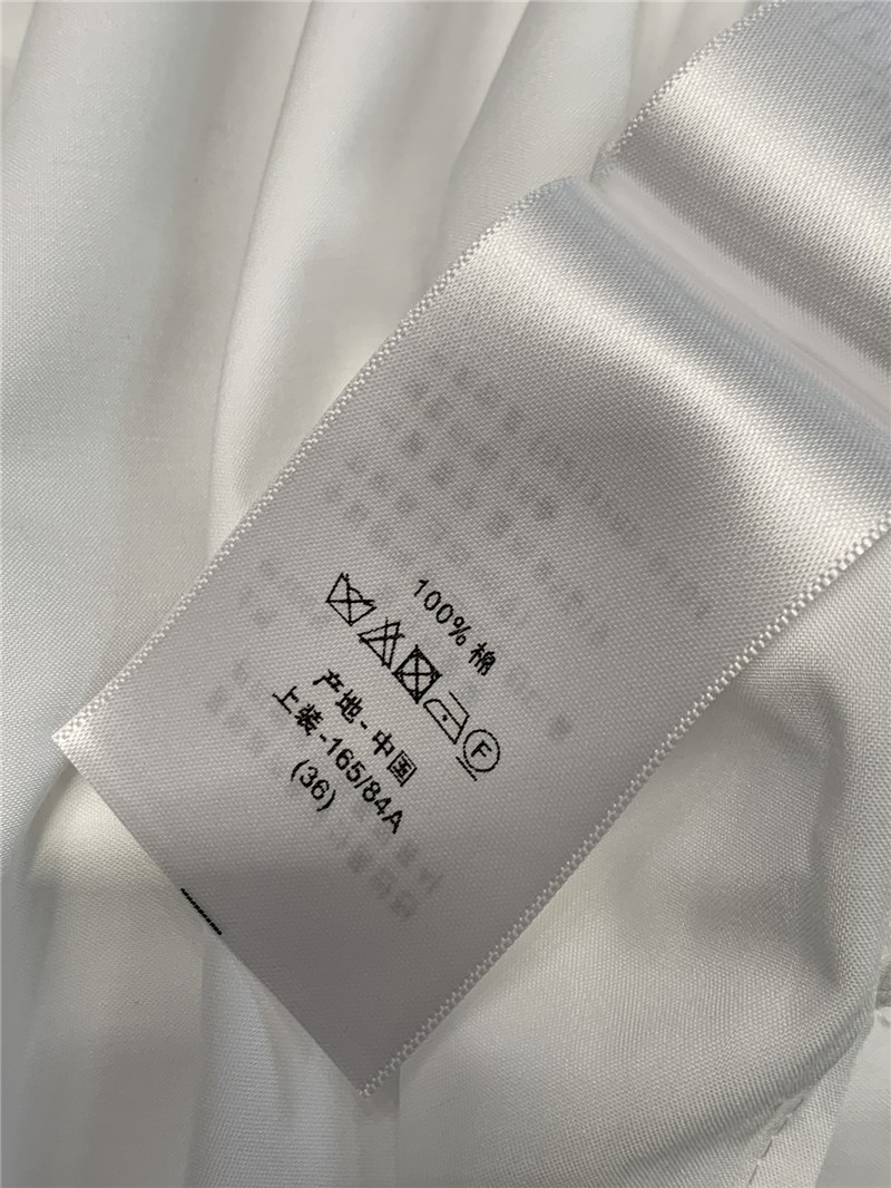 D10r lapel bee embroidered long white shirt replica clothes