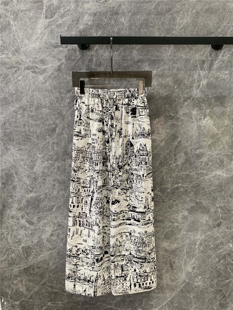 D10r paris map print casual trousers replicas clothes