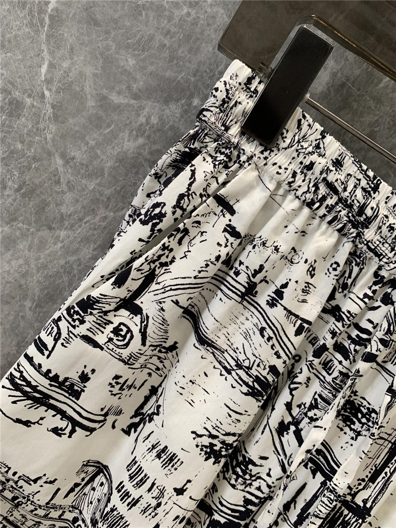 D10r paris map print casual trousers replicas clothes