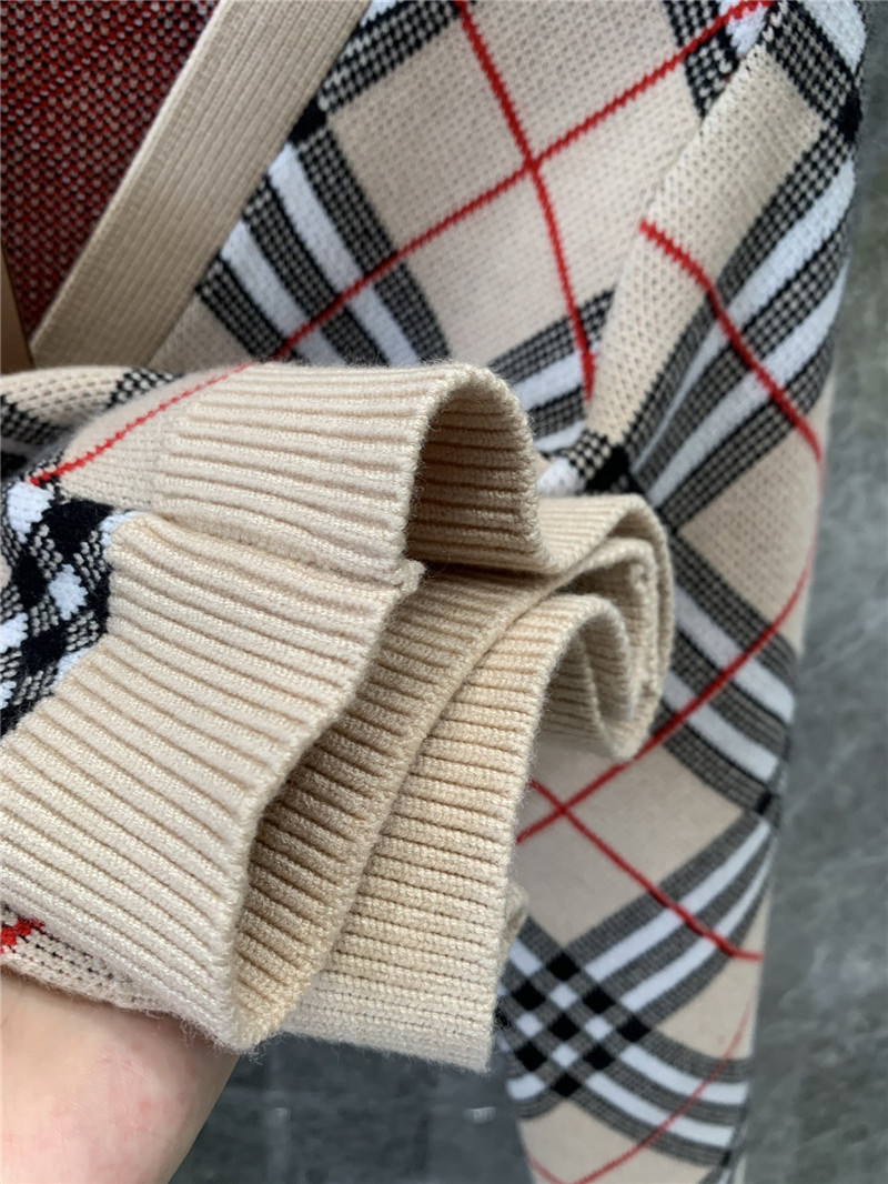 Bv*b*rry classic check knitted cardigan replicas clothes