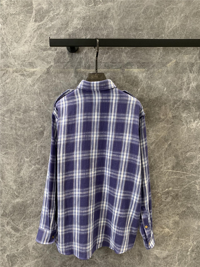 Ce1i*e single breasted check shirt replica clothing sites