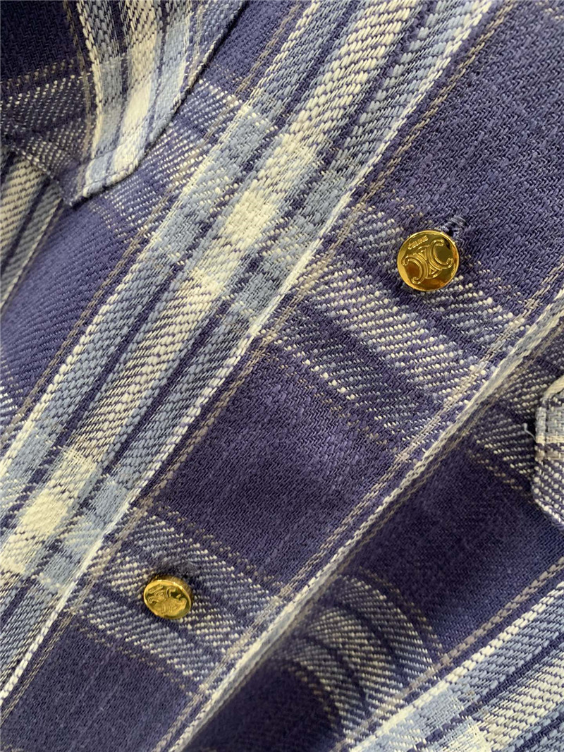 Ce1i*e single breasted check shirt replica clothing sites