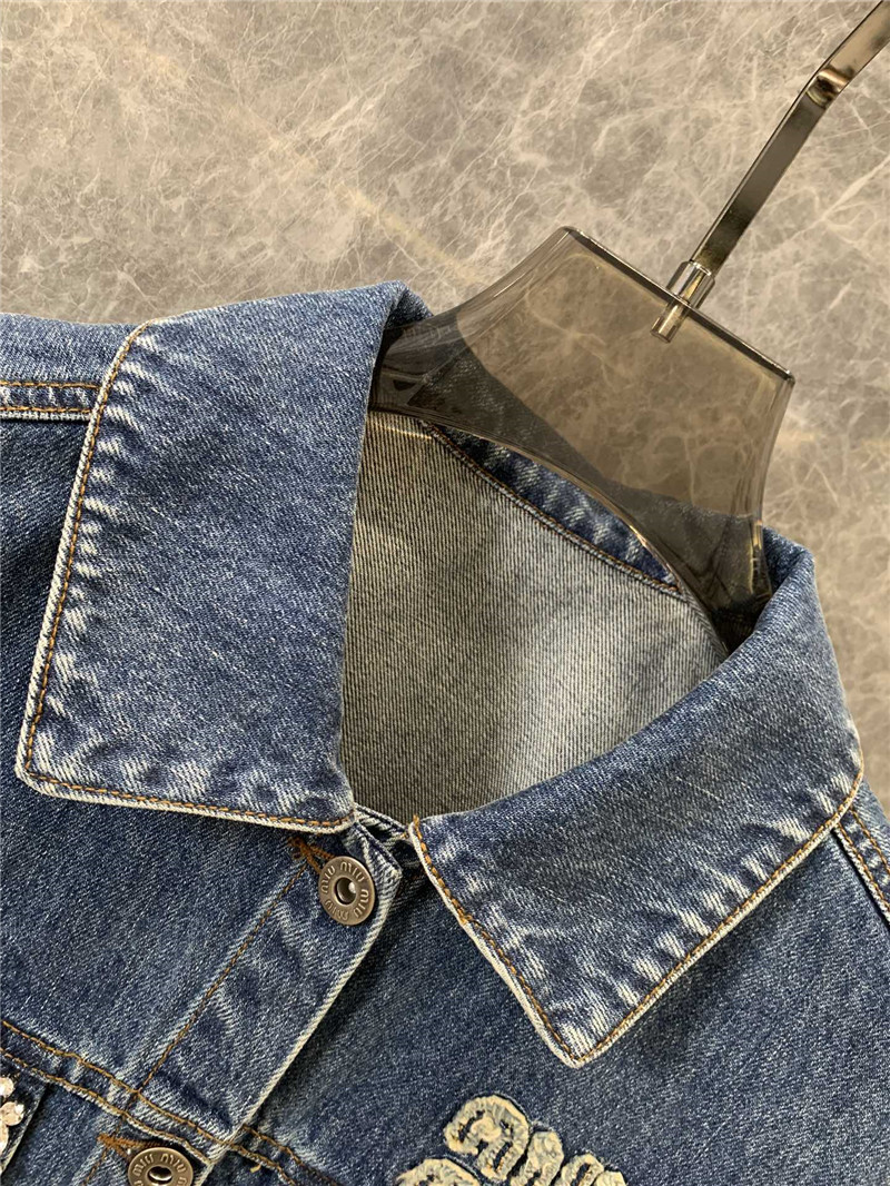 M1um1u lapel denim vest replica d&g clothing