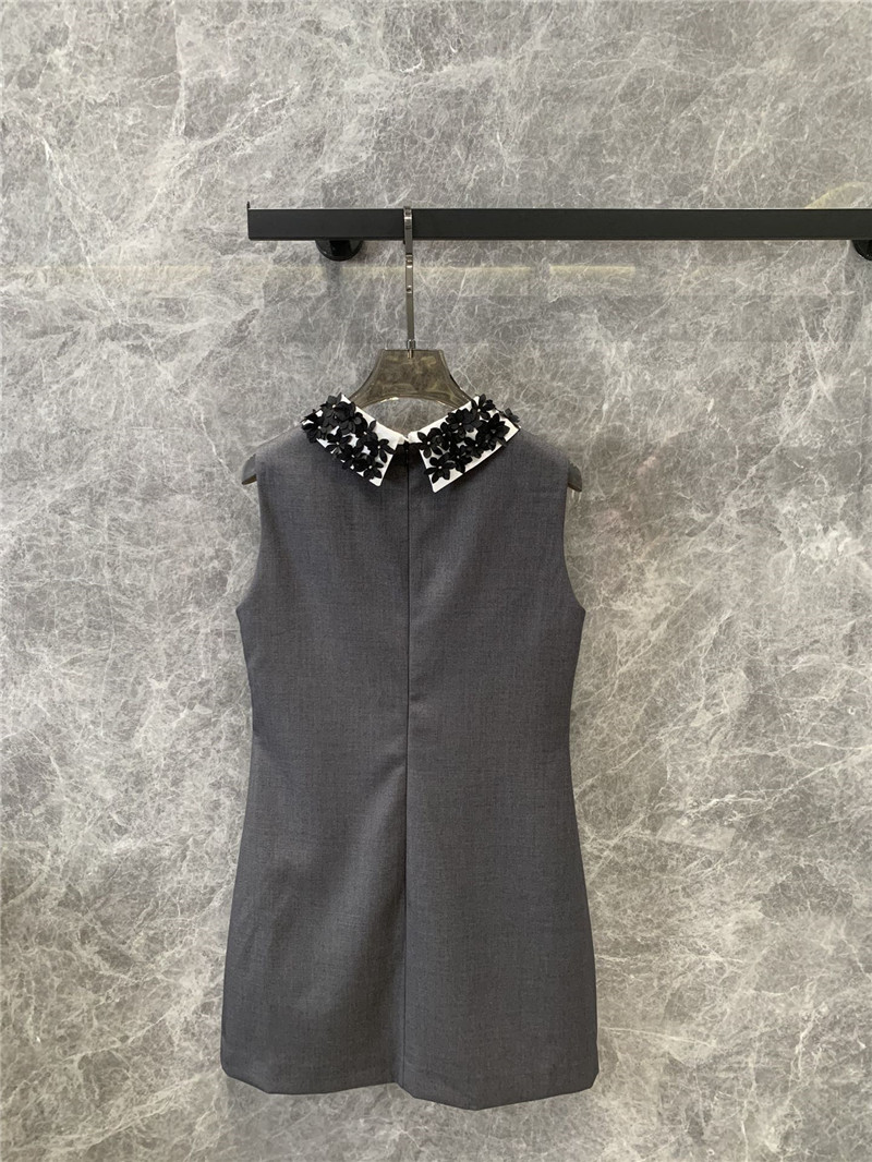 M1um1u petal beaded collar vest dress replica clothing sites