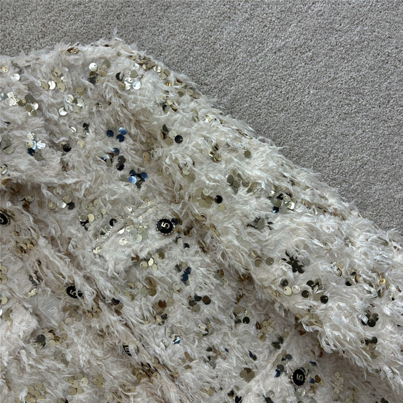 Ch**el fringed sequined coat replica clothing sites