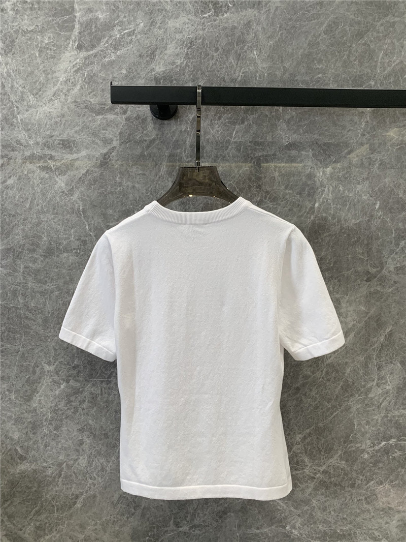 Ch**el knitted short-sleeved t-shirt replica d&g clothing