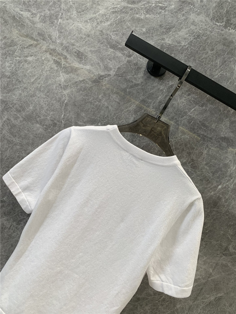 Ch**el knitted short-sleeved t-shirt replica d&g clothing
