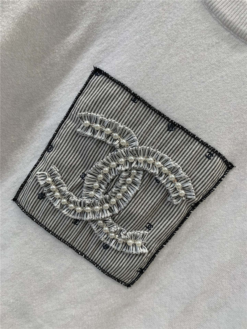 Ch**el knitted short-sleeved t-shirt replica d&g clothing