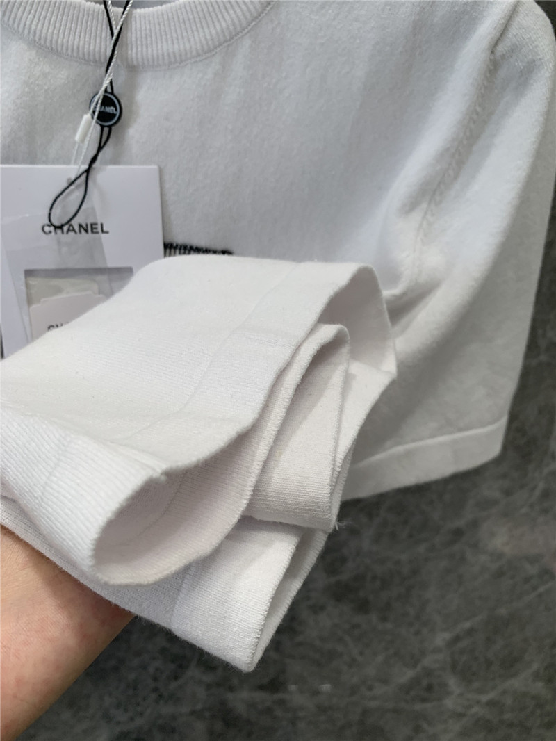 Ch**el knitted short-sleeved t-shirt replica d&g clothing
