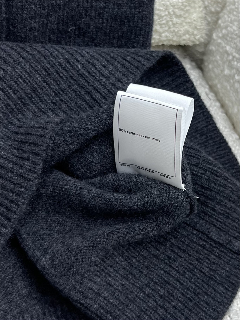 Ch**el lapel zipper cashmere vest replicas clothes