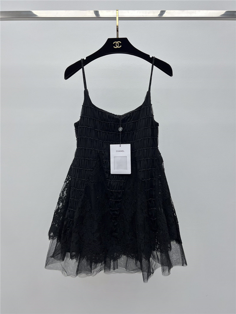 Ch**el heavy beaded little black dress replica d&g clothing