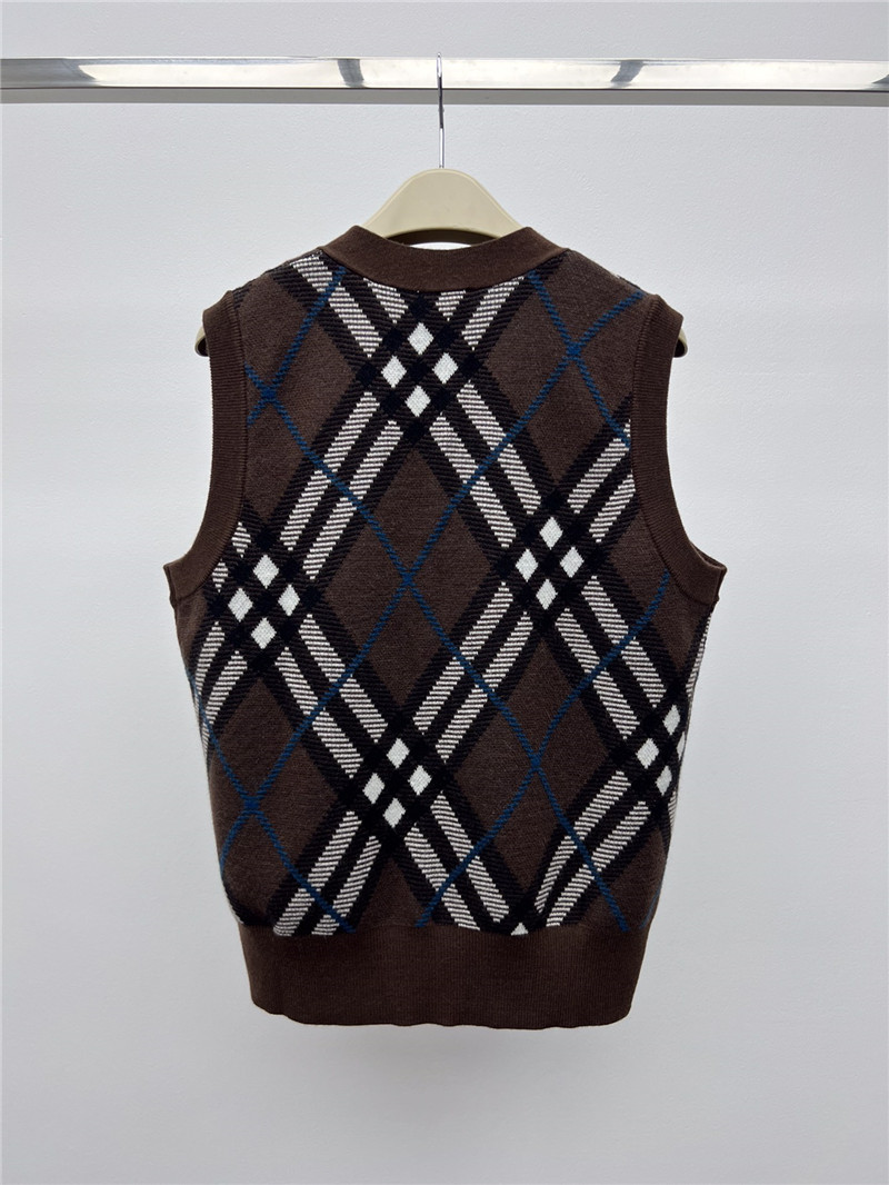 Bv*b*rry checked wool vest replica designer clothes