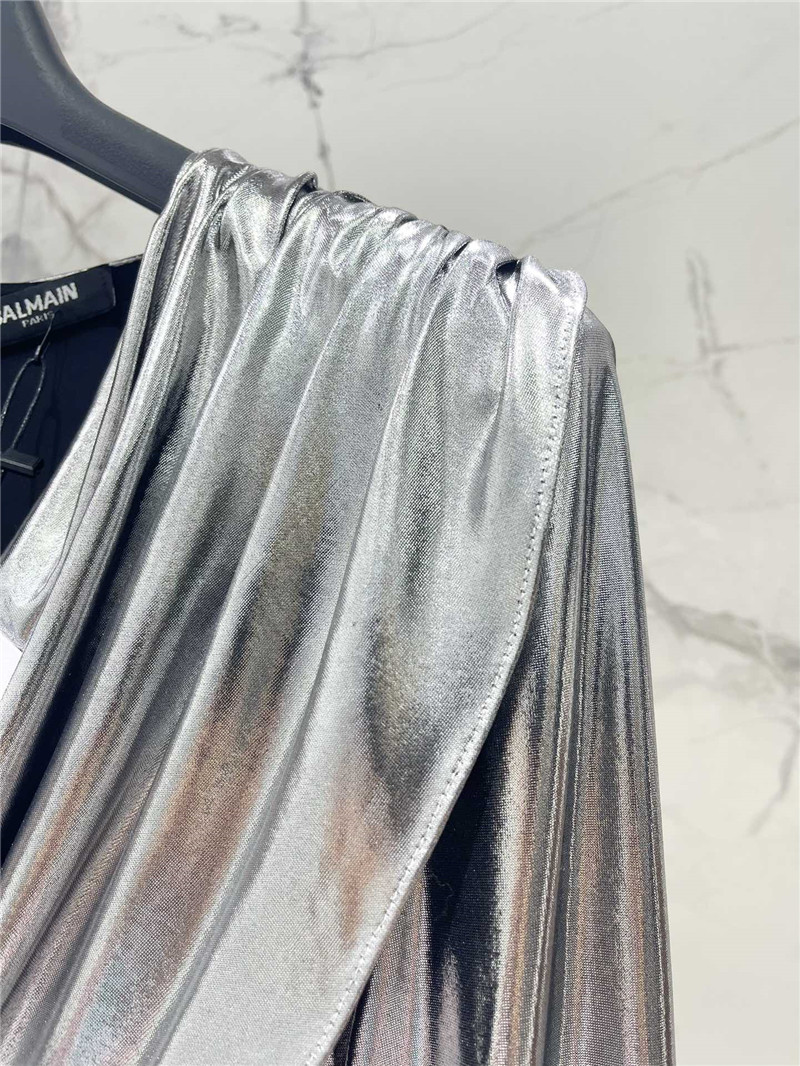 Balmain pleated dress cheap replica designer clothes