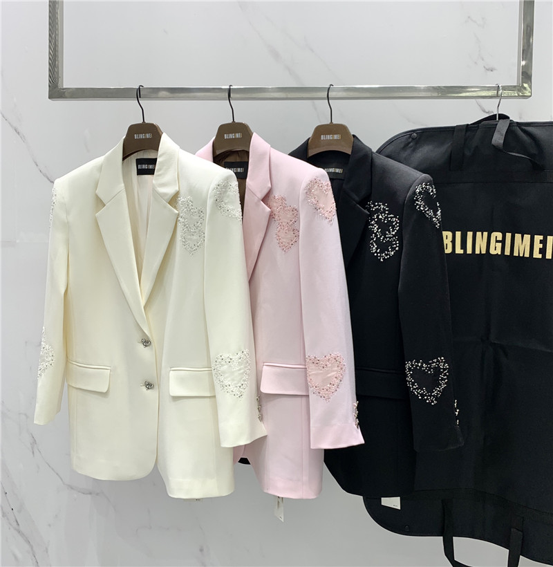 Y51 beaded loose-fitting suit replica designer clothes