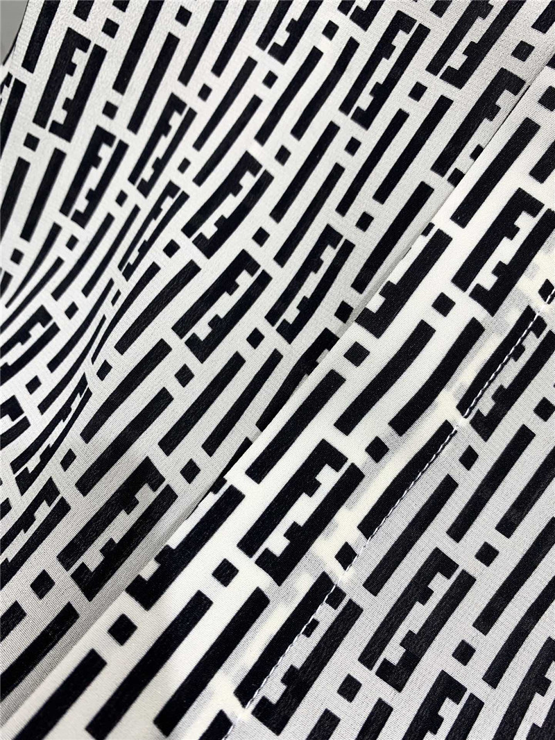 F**di silk satin logo shirt cheap replica designer clothes