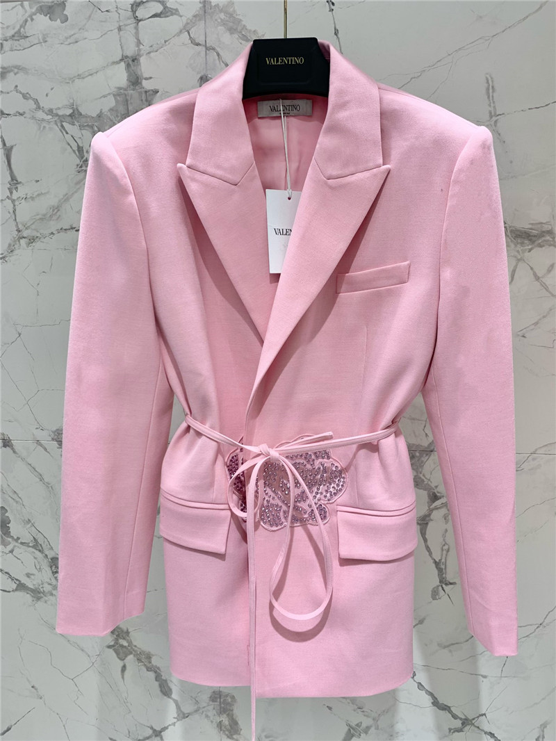 Va1e*ntin0 flower embroidery rhinestone suit replica d&g clothing