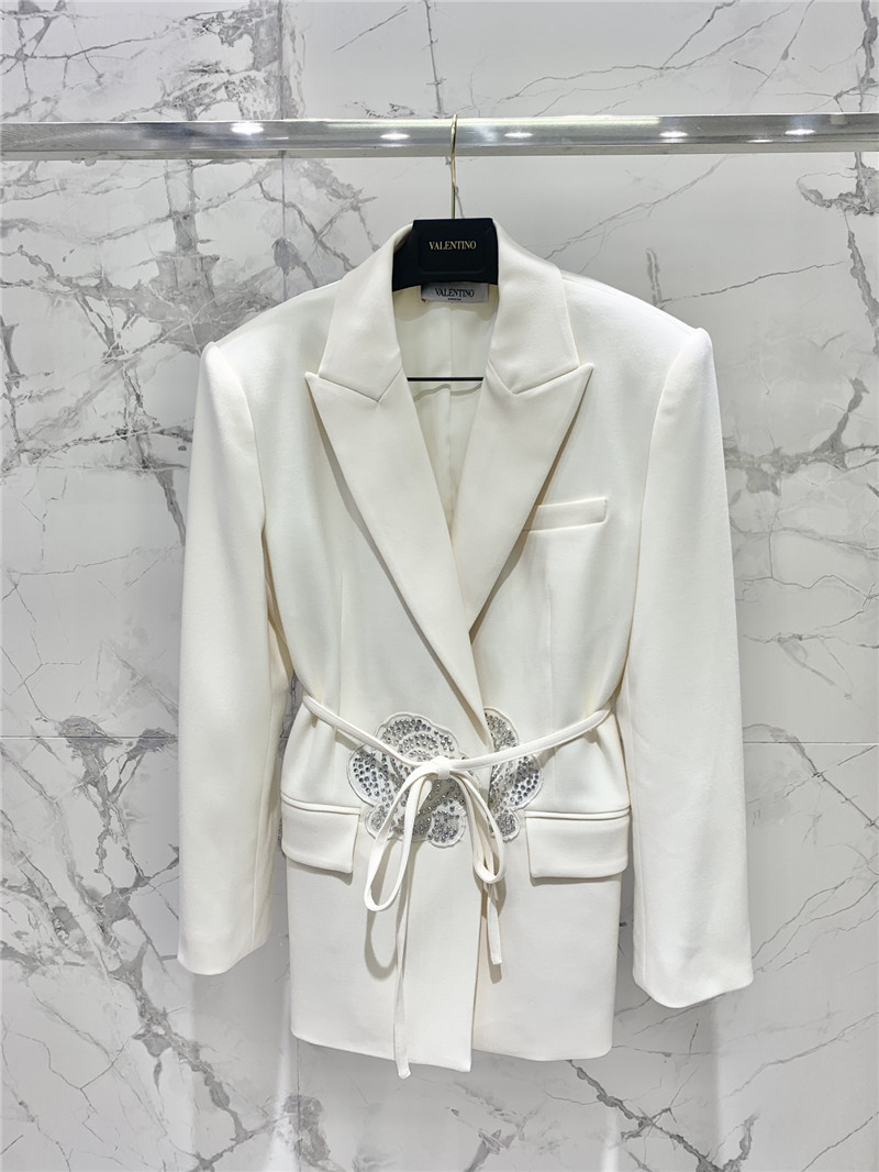 Va1e*ntin0 flower embroidery rhinestone suit replica d&g clothing