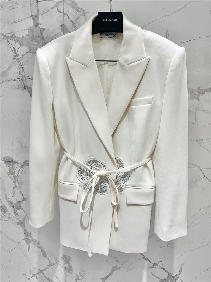 Va1e*ntin0 flower embroidery rhinestone suit replica d&g clothing